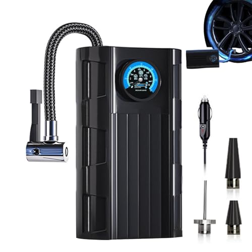 yupeuooe Inflador de neumáticos y Bomba de Aire eléctrica para Coche - Accesorios portátiles Inteligentes con Cable para automóvil