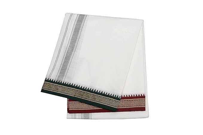 Pure Cotton Thalapathy Dhoti For Men (2.25 Meters)-image-37