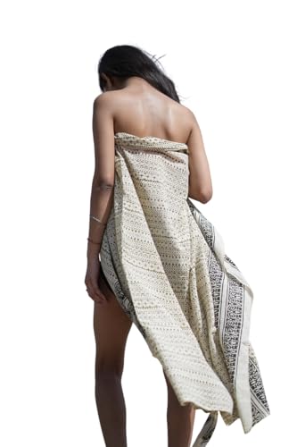 Boho Indian Travel Scarf – Block Print Sarong Ethical Boho Cotton Sarong – Handmade Fair Trade Beach Wrap