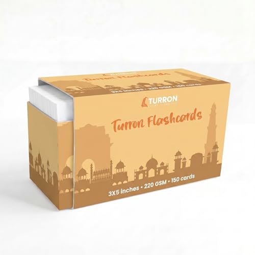 Image of Turron Basic Blank Index Flash Cards (150, White, 3 x 5 Inch, Plain)
