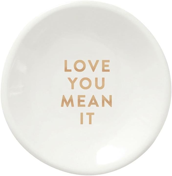 Santa Barbara Design Studio Set Stud Earrings and Ceramic Trinket Tray Stocking Stuffer Gifts, 2-Pieces, Winter Kisses