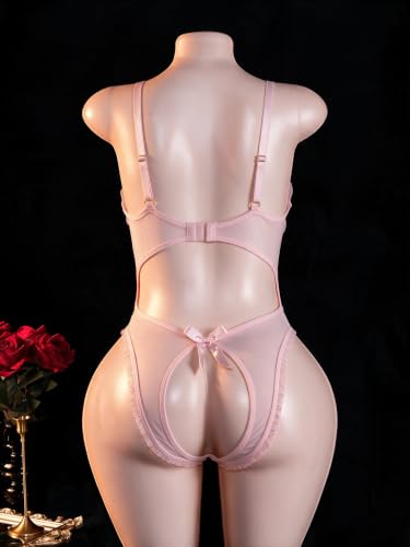 Image of Avidlove Women One Piece Lingerie Sexy Lace Babydoll Mini Bodysuit