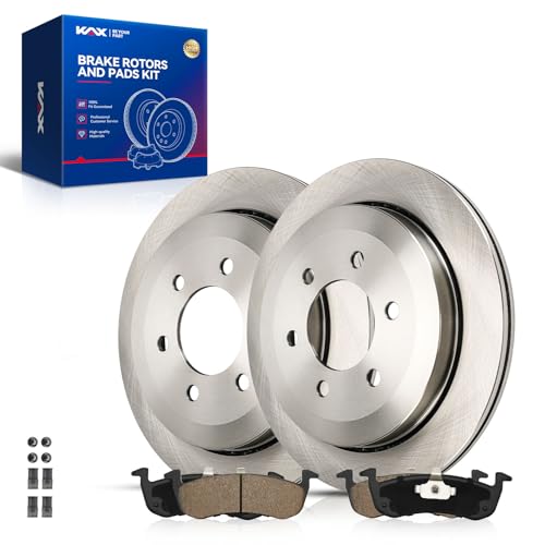 Image of KAX Rear Brake Kit, OE Brake Rotors and Ceramic Brake Pads | Fits Ford Expedition 2007-2017, Lincoln Navigator 2007-2017, Automotive Replacement Brake Kit