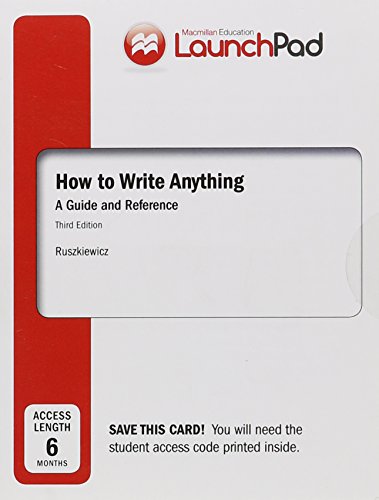 Launchpad for How to Write Anything, Six Month ... 1319004172 Book Cover