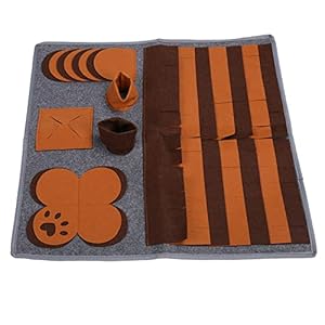 Qukaim Huisdier snuiven mat huisdier snuiven pad, hond snuiven mat voor neus training, mentale stimulatie, stimuleert natuurlijke foeragevaardigheden, geschikt voor honden en puppy’s, 50 x 50 cm