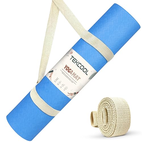 EsOyl TEKCOOL Ethylene Vinyl Acetate Yoga Mat - Blue, 61 Centimeters