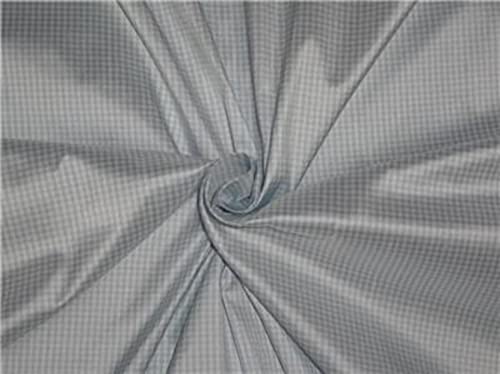 Tissu Dupioni 100% soie bleu cristal et ivoire en 137 cm de large pour haute couture