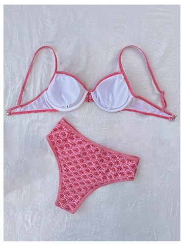 SOLY HUX Women's Floral Print Underwire Bikini Set 2 Piece High Waisted Boho Swimsuit2