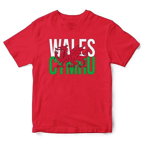T-shirt enfant Pays de Galles Cymru vêtement fille garçon coton