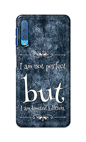 Image of Printed Hard Back Cover Case for Samsung Galaxy A7 2018 Back Cover (I Am Not Perfect I Am Limited Edition) -1803