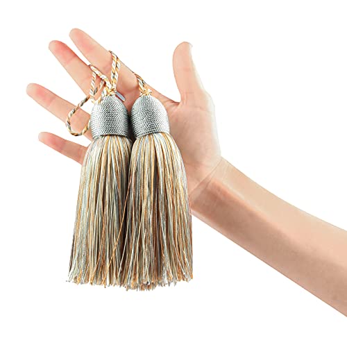 Fenghuangwu 2Pcs Key Tassel with Loop DIY Handmade Craft Accessories