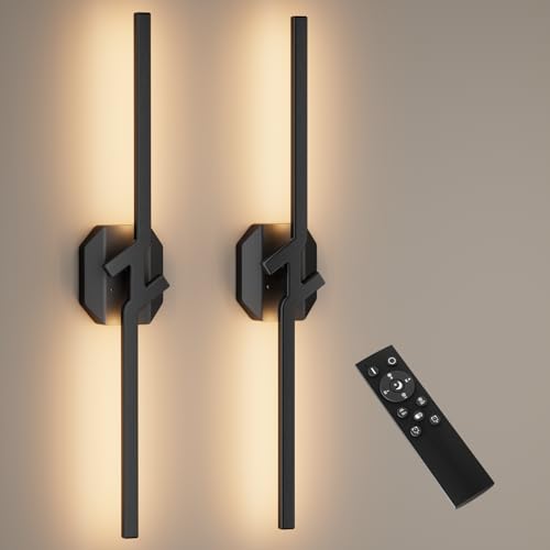 Battery Operated Wall Sconce Set of Two,USB...
