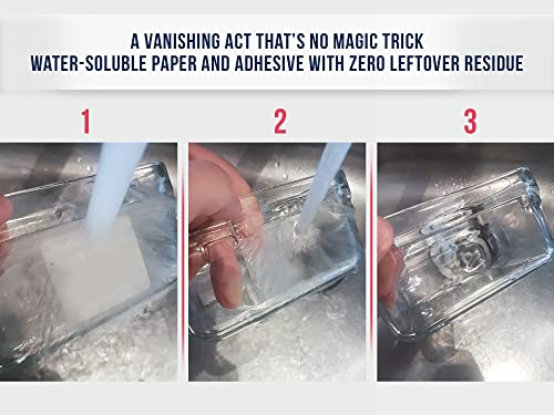 Mess Dissolvable Food Labels- 200 Removable Food Container Labels - Blank Labels For Food Containers - Dissolvable Food Labels Stickers -Freezer Labels - Bottle Labels, Jars Food Storage Labels 2X2" #TOP2