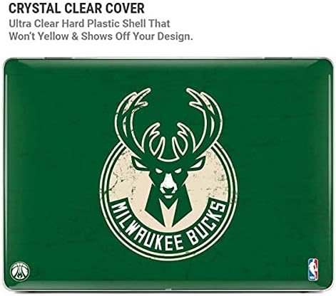 Skinit Case + Skin Compatible with MacBook Air 13in M1 (2021) - Officially Licensed NBA Milwaukee Bucks Green Distressed Design