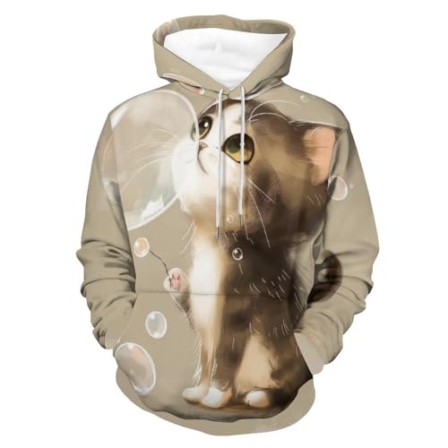 Sweat à capuche chat gris : Restez au chaud avec style en taille S