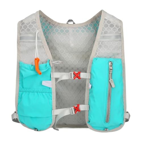 Duroecsain Mochila de agua de senderismo, Mochilas de hidratación,Backpack Hidratación de Carreras Ligeras 5L | Atletas Runners Outdoor Deportes Humiture Evroqueador de supervivencia con silbato para