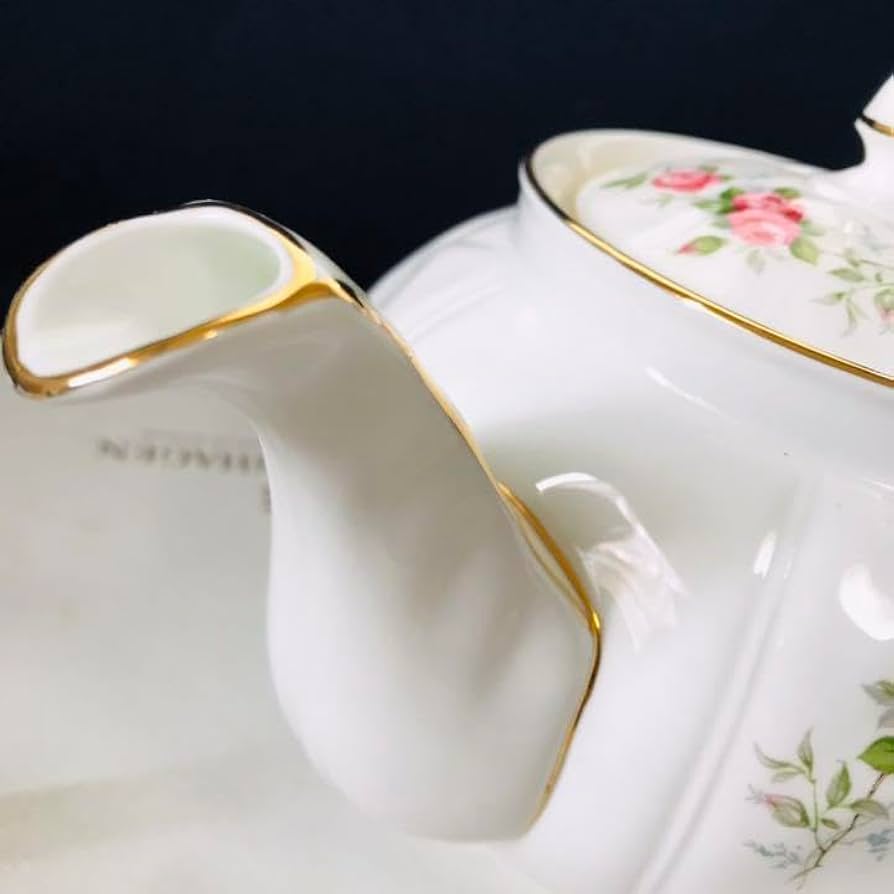 アンティークエインズレイ  薔薇ブーケ　テテアテテセット ポット teapot010-1.jpg