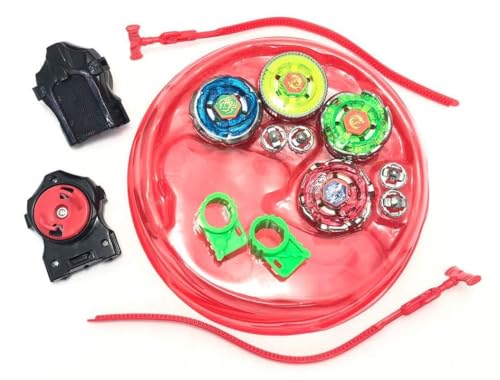 Image of High-Speed Metal Gyro Battle Top Set with Launcher & Arena | 8D Spinning Battle Toy for Kids | Durable Metal + ABS | Indoor /Outdoor Action Game for Ages 6+