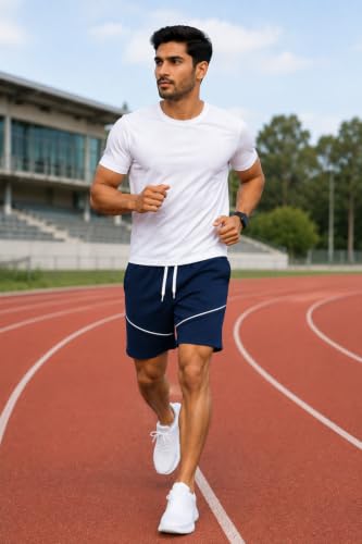 Image of Men's Sports Shorts with Drawstring | Quick Dry Casual Gym Running Shorts | Lightweight Athletic Training Shorts with Elastic Waist |