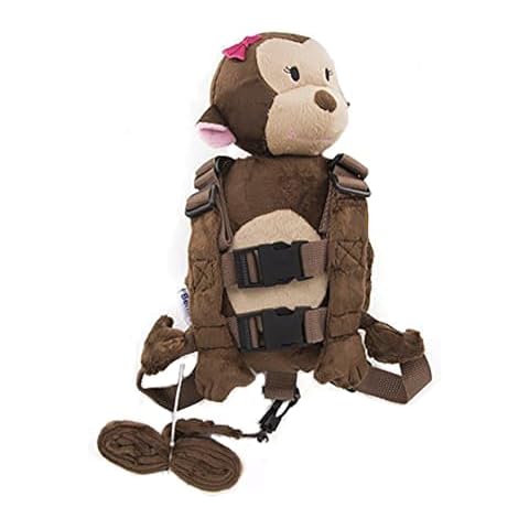 Berhapy 2 in 1 Female Orangutan Toddler Safety Harness Backpack Children's Walking Leash Backpack Toddler Leash for 1-3 Years Old Kid Leash for Girls Cover