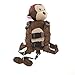 Berhapy 2 in 1 Monkey Toddler Safety Harness Backpack Children's Walking Leash Strap (orangutan)
