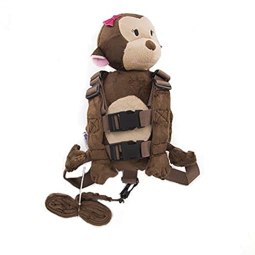 Berhapy 2 in 1 Female Orangutan Toddler Safety Harness Backpack Children's Walking Leash Backpack Toddler Leash for 1-3 Years Old Kid Leash for Girls