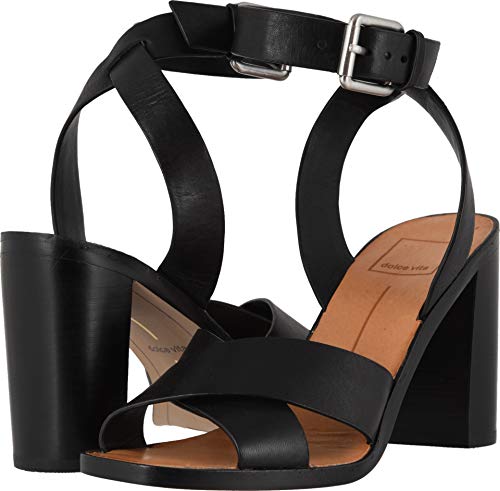 Dolce Vita Women's Nala Sandal, Black Leather, 8 M US