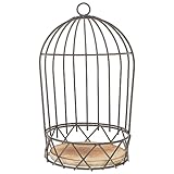 PRETYZOOM Vintage Birdcage Candle Holder Iron Candlestick Holder Bird Cage Candle Holders Table Candle Holder Canterpiece for Wedding Yard Home Decoration (12x24cm)