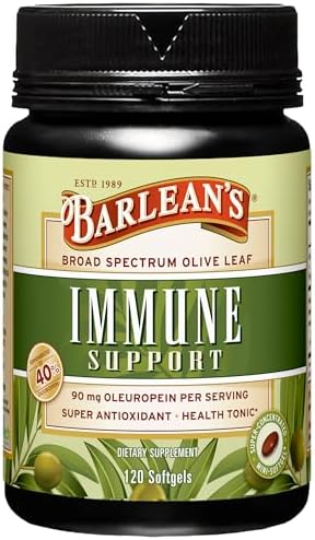 Barlean's Olive Leaf Complex Supplements, Immune Support Softgels...
