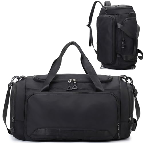 Sporttasche Damen Herren Reisetasche, SUNYBLIS Sporttaschen 40L mit Schuhfach Nassfach Sportrucksack Wasserdicht Trainingstasche mit Rucksack Weekender Handgepäck Travel Gym Tasche Duffle Bag