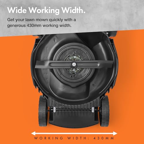 VonHaus Lawnmower 1800W – Electric Corded Lawn Mower for all Types of Grass – 52L Collection Bag, 430mm Working Width, 12m Cable, Foldable Height Adjustable Handlebar, 5 Depth Settings, Carry Handle 5 VonHaus Lawnmower 1800W – Electric Corded Lawn Mower for all Types of Grass – 52L Collection Bag, 430mm Working Width, 12m Cable, Foldable Height Adjustable Handlebar, 5 Depth Settings, Carry Handle - Image 5