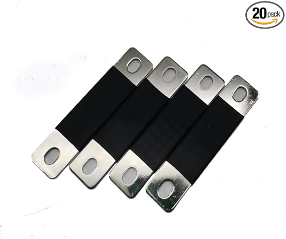 Conector de Cobre Unifizz 20PCS para Baterias de Lítio 3.2V 304Ah 300Ah 280Ah LiFePO4 - Barras de Conexão com Revestimento de Níquel e Espaçamento de Furos de 2.83 Polegadas