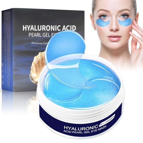 60 Piezas Máscara para los Ojos, Parches Ojos, Colágeno Máscara para Los Ojos para las Arrugas, Ácido Hialurónico, Eye Patches para Ojeras, Hinchazón, Bolsas de los Ojos