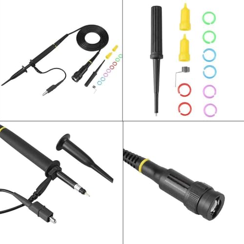 Telituny Oszilloskop-Tastkopf-Set, P4060 Hochspannung 2000V 60MHz 1:100 Dämpfung Oszilloskop Probe Kit Digitale Clips Oszilloskopsonde, Universal Oszilloskop Sonde mit Zubehör,für BNC Kopfoszilloskop