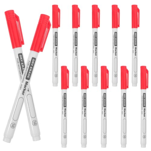 Rotuladores de plástico punta fina 1mm Zerodeko rojo pack de 12 para papelería escolar