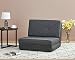 AmazonBasics - Sofá cama, 74 x 80 x 61,5, gris oscuro