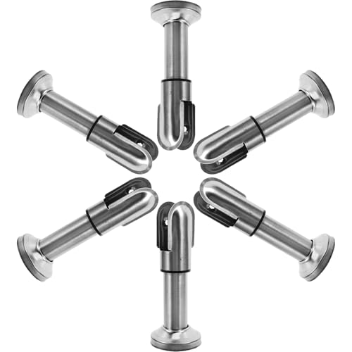 Supports de cloison de toilette en métal 10 cm lot de 6