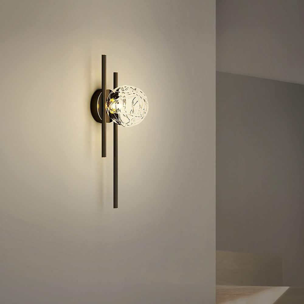 IVEKYKIBC Wall Sconces Gold G9 1-Light Interior Mount Light Fixture Bar Kitchen Sconce Lights Lamp with Clea Glass Shade