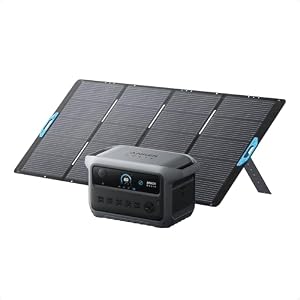 Anker SOLIX C2000 Gen 2 Tragbare Powerstation mit einem tragbaren 400W Solarpanel, 2400W Solargenerator, Vollladung in 58 Min., 2048Wh LiFePO4-Akku für Notstromversorgung, Stromausfälle und Camping