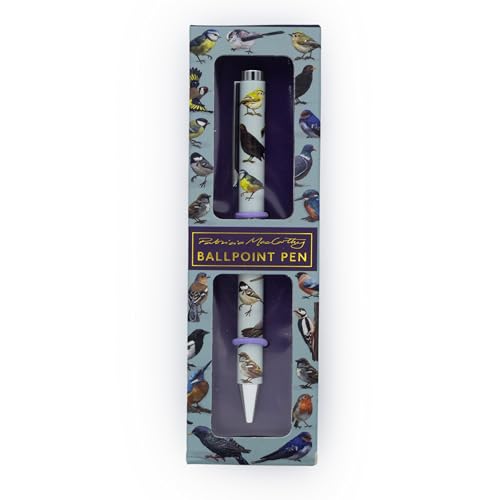 Robert Frederick Birds Design Ballpoint Pen in Gift Box – Black Ink Twist Nib Pen – Beautiful Wildlife Bird Pattern Stationery Gift