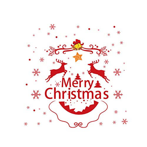 WWZYX Ventana de Navidad Clings de Navidad Reno de Vidrio Ventana de Vidrio Etiqueta engomada de la Pared de Cristal Ventana de la decoración de la decoración de la Fiesta de Navidad Cover