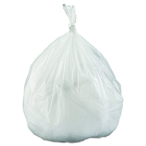 Image of Inteplast Group S334017N 33 Gallon Capacity, 40 inch Length x 33 inch Width x 17 Mic Thickness, Natural Color, HDPE Commercial Coreless Institutional Trash Can Liner (Case of 10 Roll, 25 Bags per Roll)