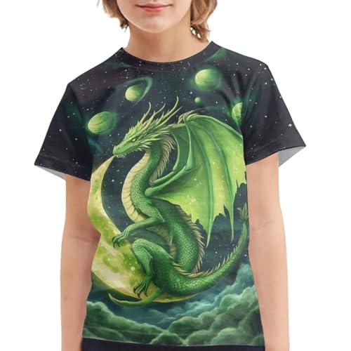 Image of Kids Graphic T-Shirt Boys Girls Novelty Tees Top Short Sleeve Shirts Summer Blouses 3-16