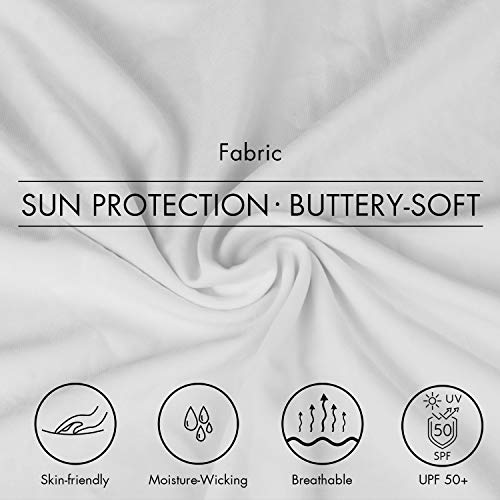 BALEAF Women's Long Sleeve Shirts UPF 50+ Sun Protection SPF Dri Fit Lightweight T-Shirt Outdoor Hiking Runing Fishing White Size M