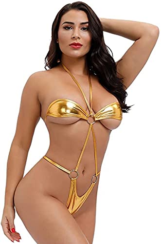 Micro One piece Swimsuit Bikini Thong Monokini Swimwear Sexy Women Teddy Lingerie4