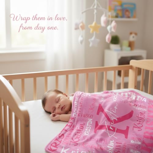 Image of Ships Next Day, Personalized Blankets with Name, Custom Flannel Name Blanket, Christmas Blanket Gifts for Boys & Girls Baby Kids Adult, Printed in USA