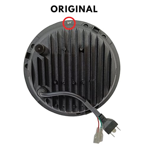 Image of Boss 7 inch LED Headlight - Blazing 110W | High /Low Beam, DRL | H4 Plug & Play Compatible With Royal Enfield, Thar, Gypsy