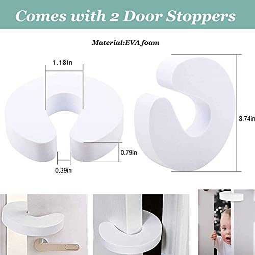 image for Hion Child Safety Cupboard Locks,6 Cupboard Locks for Children,2 Door 