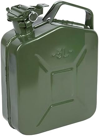 5 Litre Metal Jerry Can for Petrol or Diesel Fuel