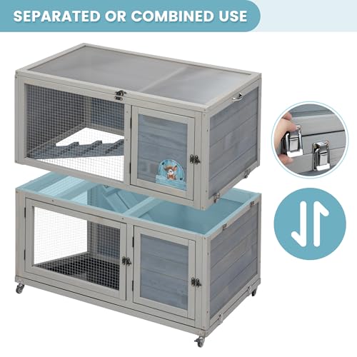 Coziwow 2 Story Wooden Rabbit Hutch Indoor/Outdoor thumb #2